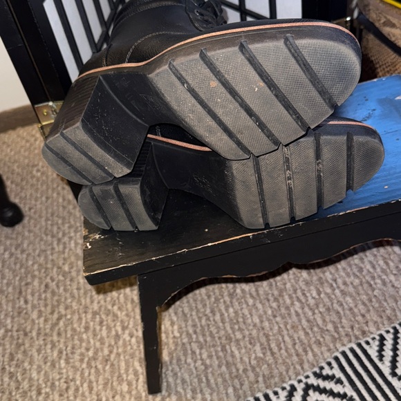 Naturalizer Black Lace Up Boots - Picture 5 of 6